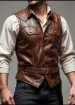 Brown Leather vest