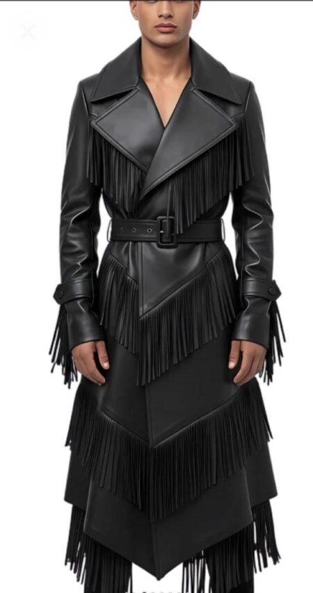 Fringe Genuine Leather Coat