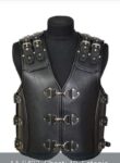 Handmade Goat Leather Biker Vest: Men's Chopper Steampunk Vest