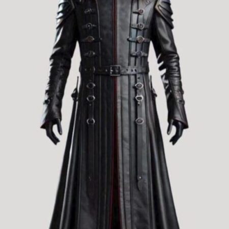 Handmade Genuine Leather Assassin Coat: Medieval Steampunk Costume