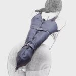 100% genuine leather Armbinder Restraint Body Harness Straight Jacket Full Sleeve Arm Back Bondage